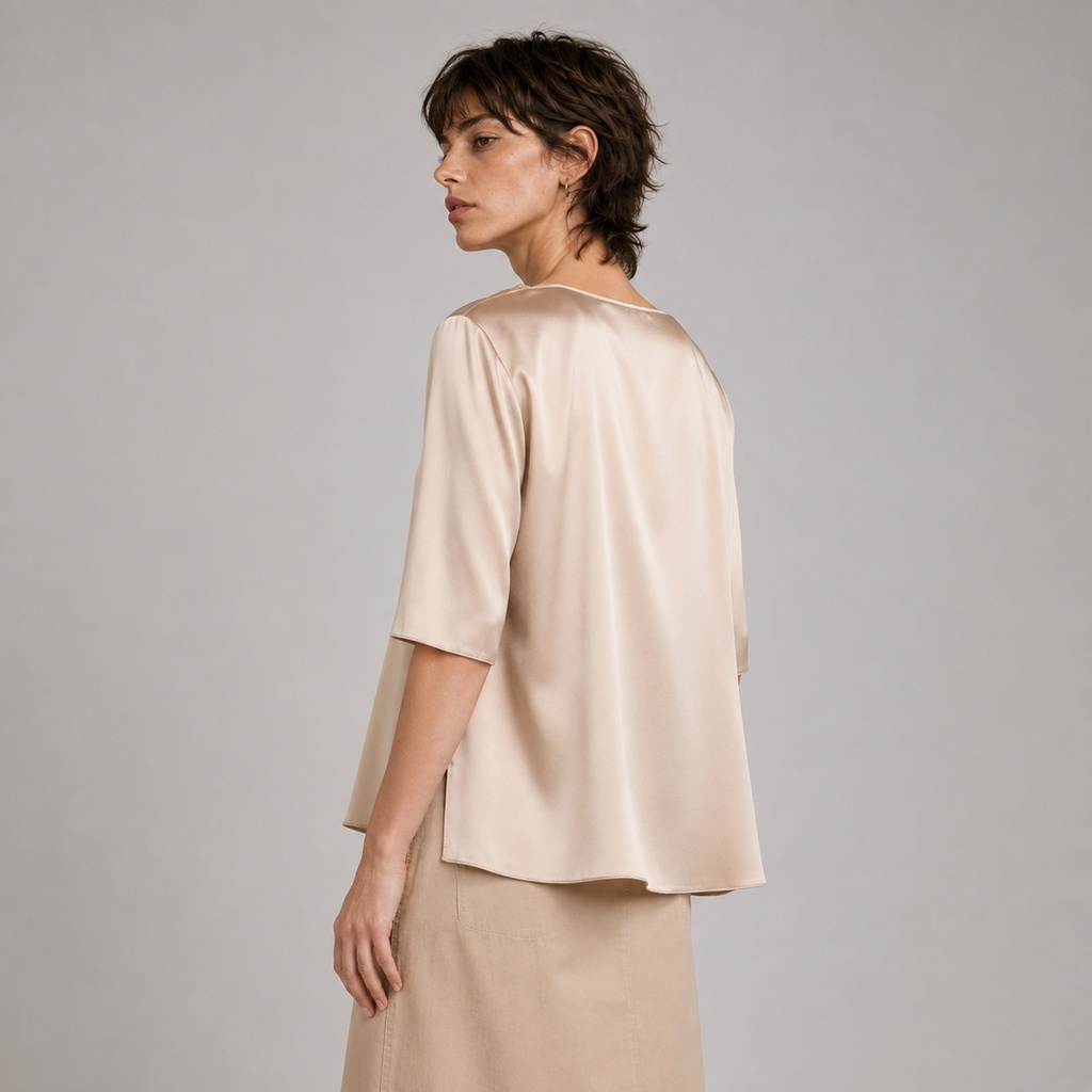 T-shirt in seta Max Mara MMLASTI - Marrone - immagine 3