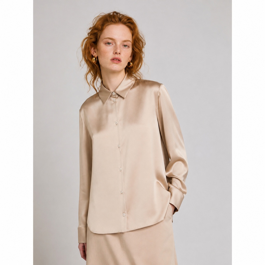 Camicia in seta Max Mara MMLNAVETTA - Marrone - immagine 4