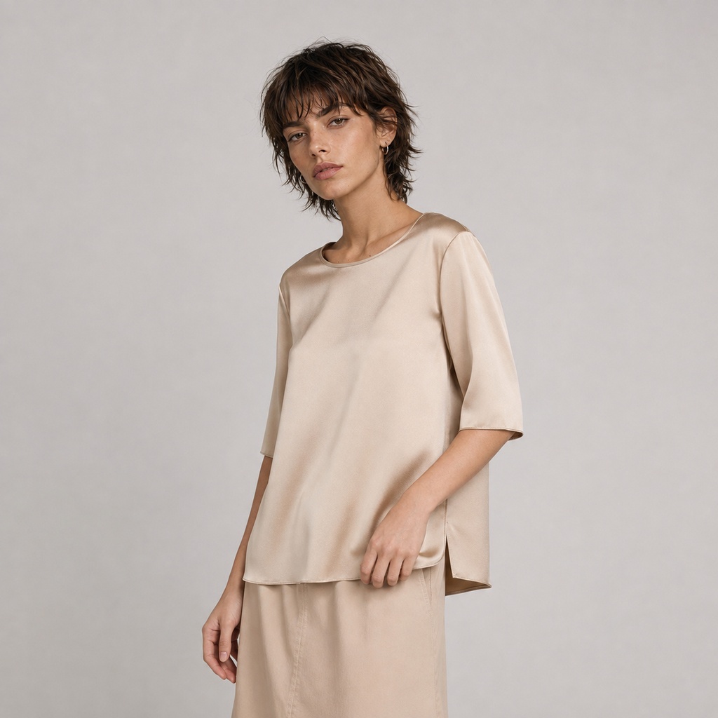 T-shirt in seta Max Mara MMLASTI (Bianco, 42)